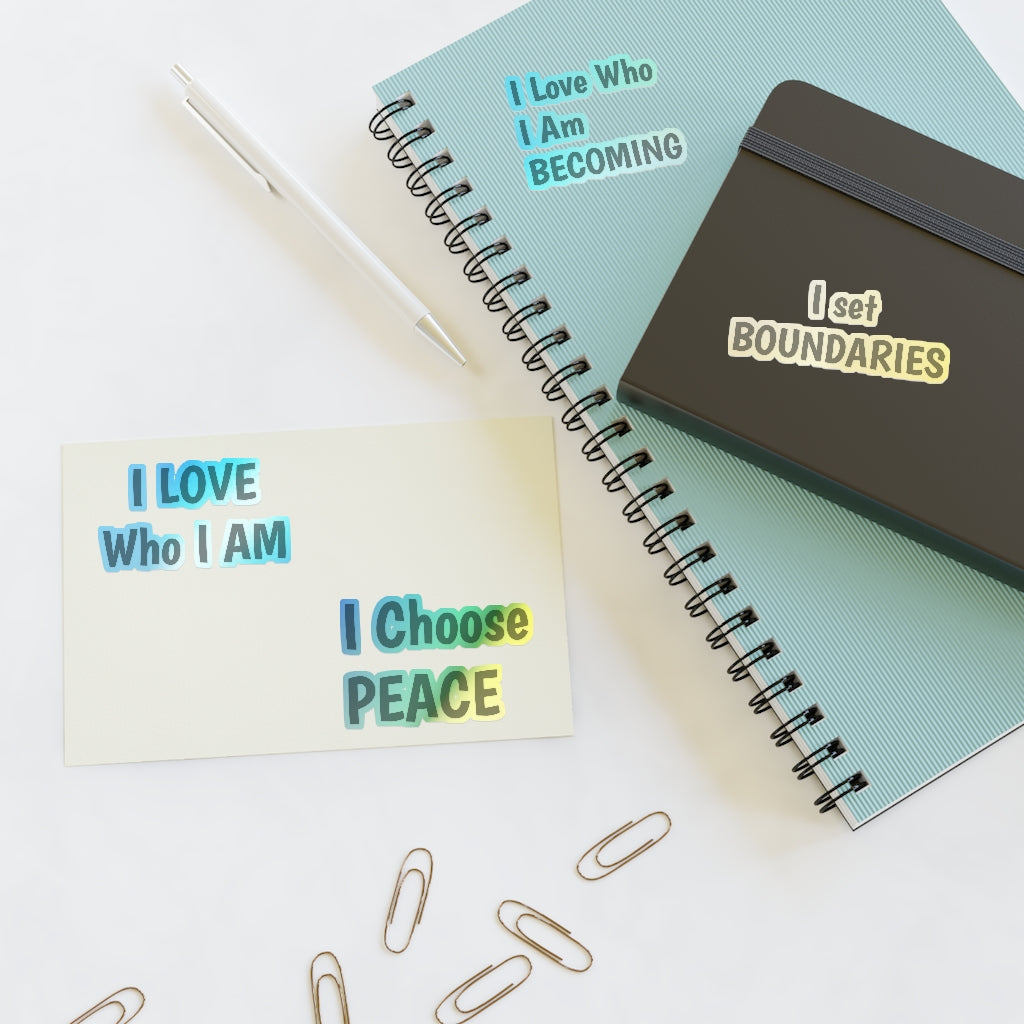 I CHOOSE PEACE POSITIVE AFFIRMATION Sticker Sheets