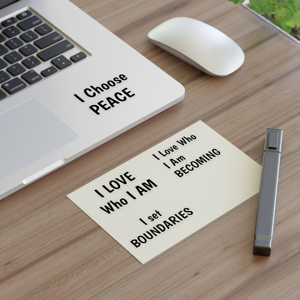 I CHOOSE PEACE POSITIVE AFFIRMATION Sticker Sheets