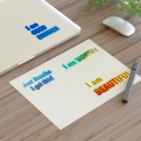 JUST BREATHE POSITIVE AFFIRMATION Sticker Sheets