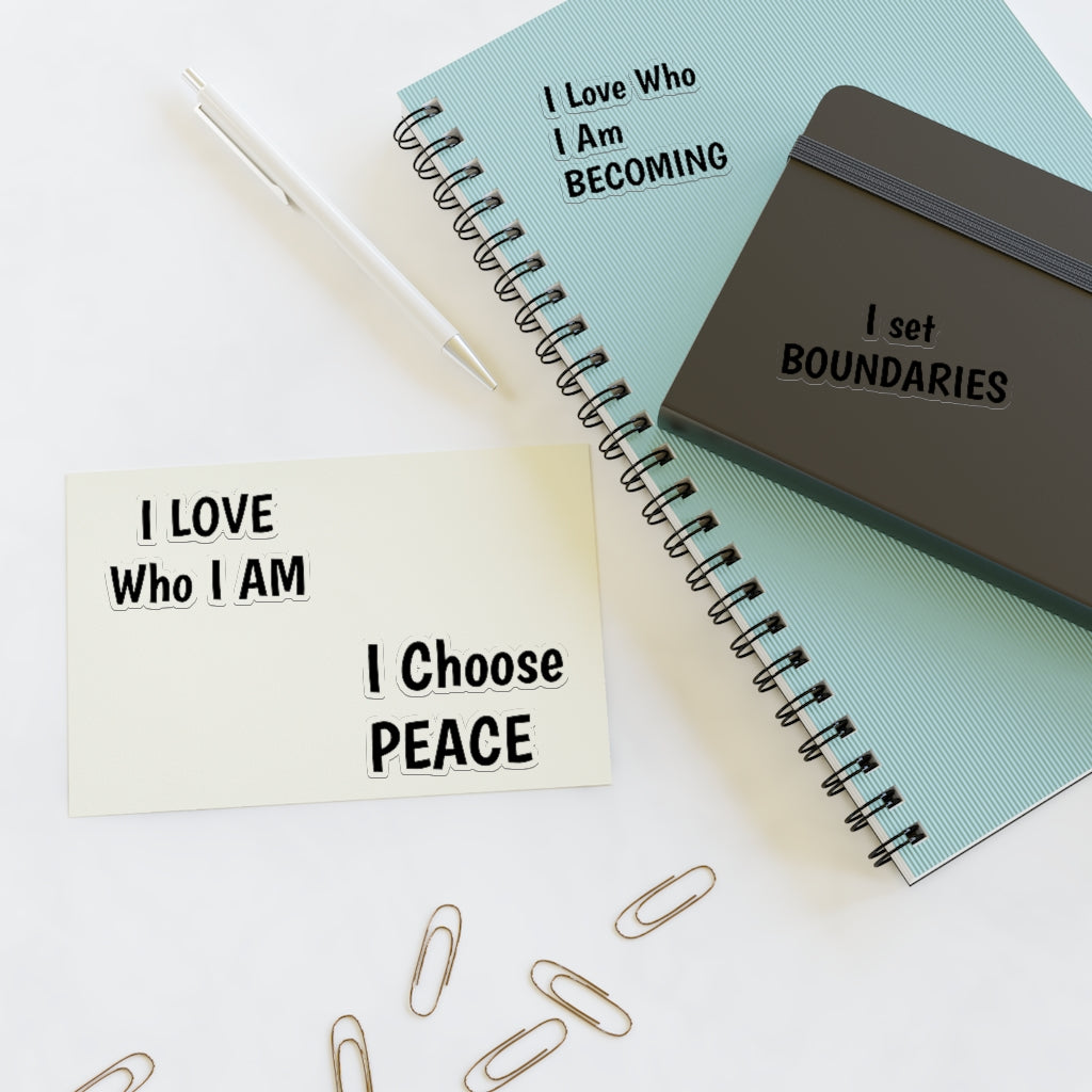 I CHOOSE PEACE POSITIVE AFFIRMATION Sticker Sheets