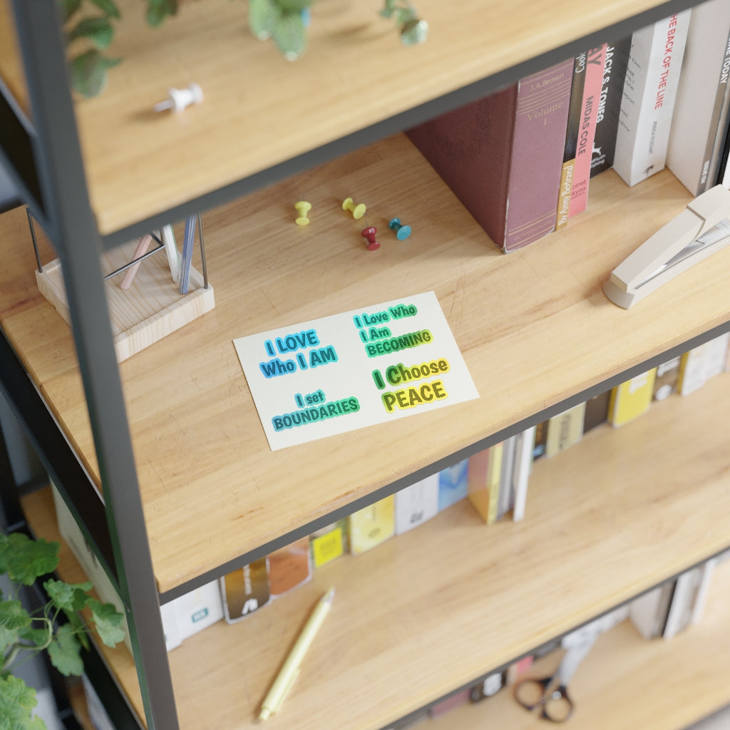 I CHOOSE PEACE POSITIVE AFFIRMATION Sticker Sheets