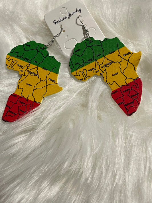 The Shape of Africa Earrings