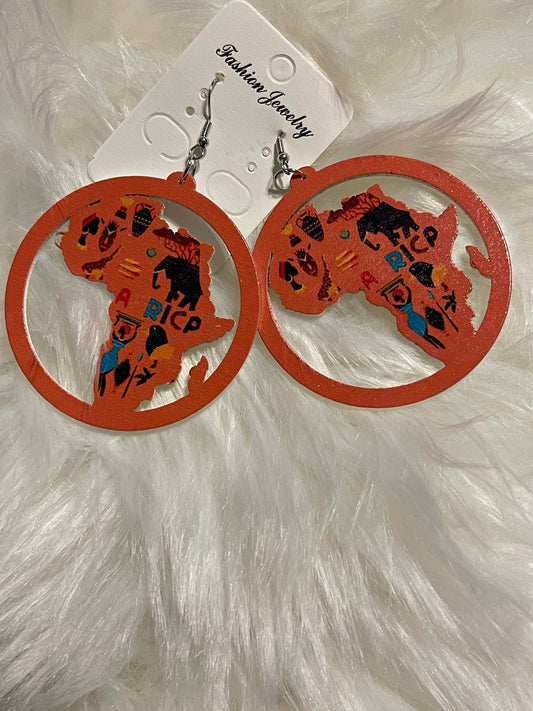 Africa the Land Earrings