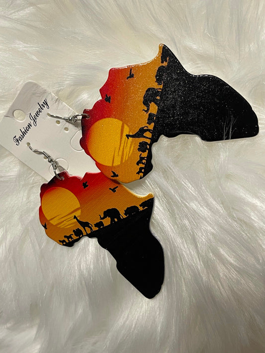 African Moonlight Earrings