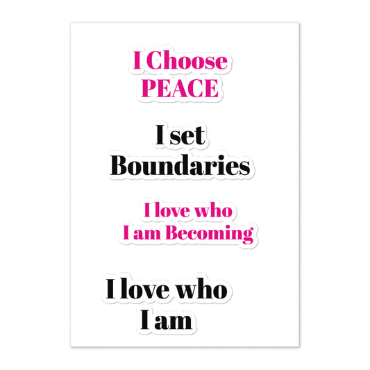 BECOMING Sticker sheet