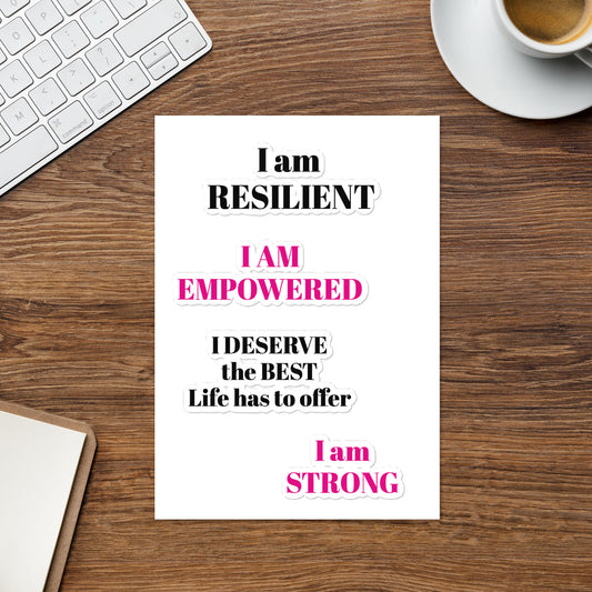 EMPOWERED Sticker sheet