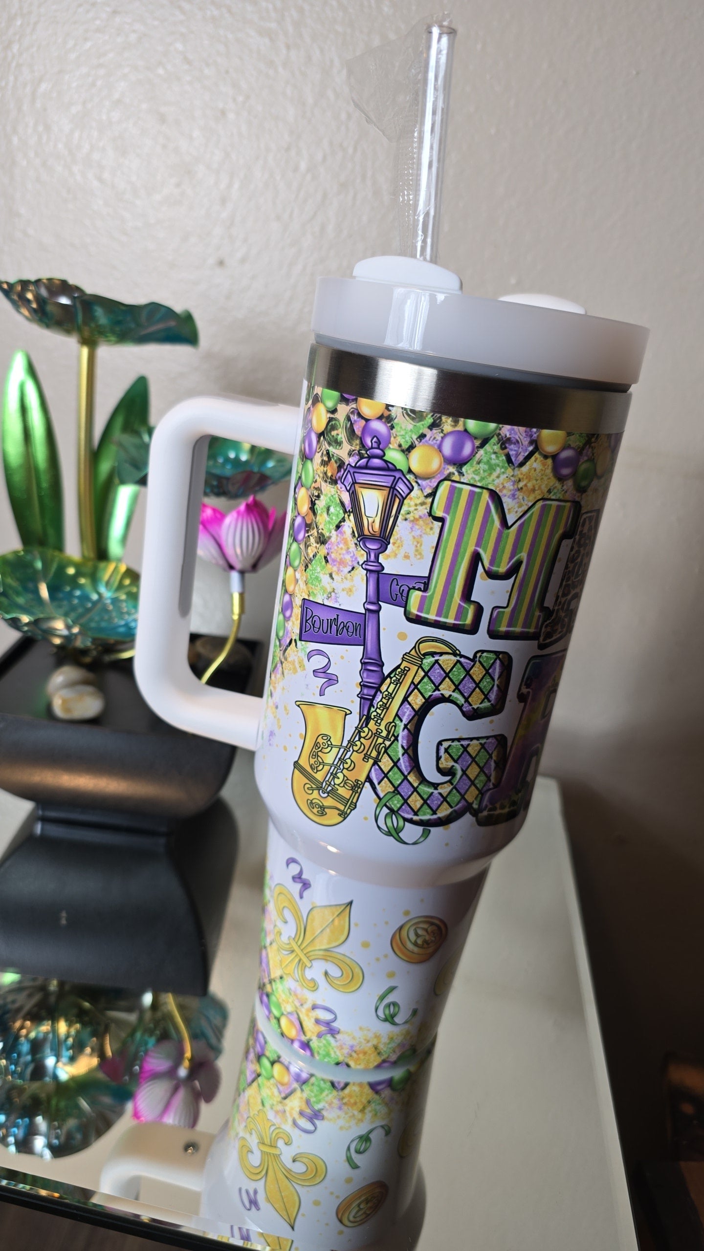 40oz Mardi Gras "Bourbon St." Tumbler