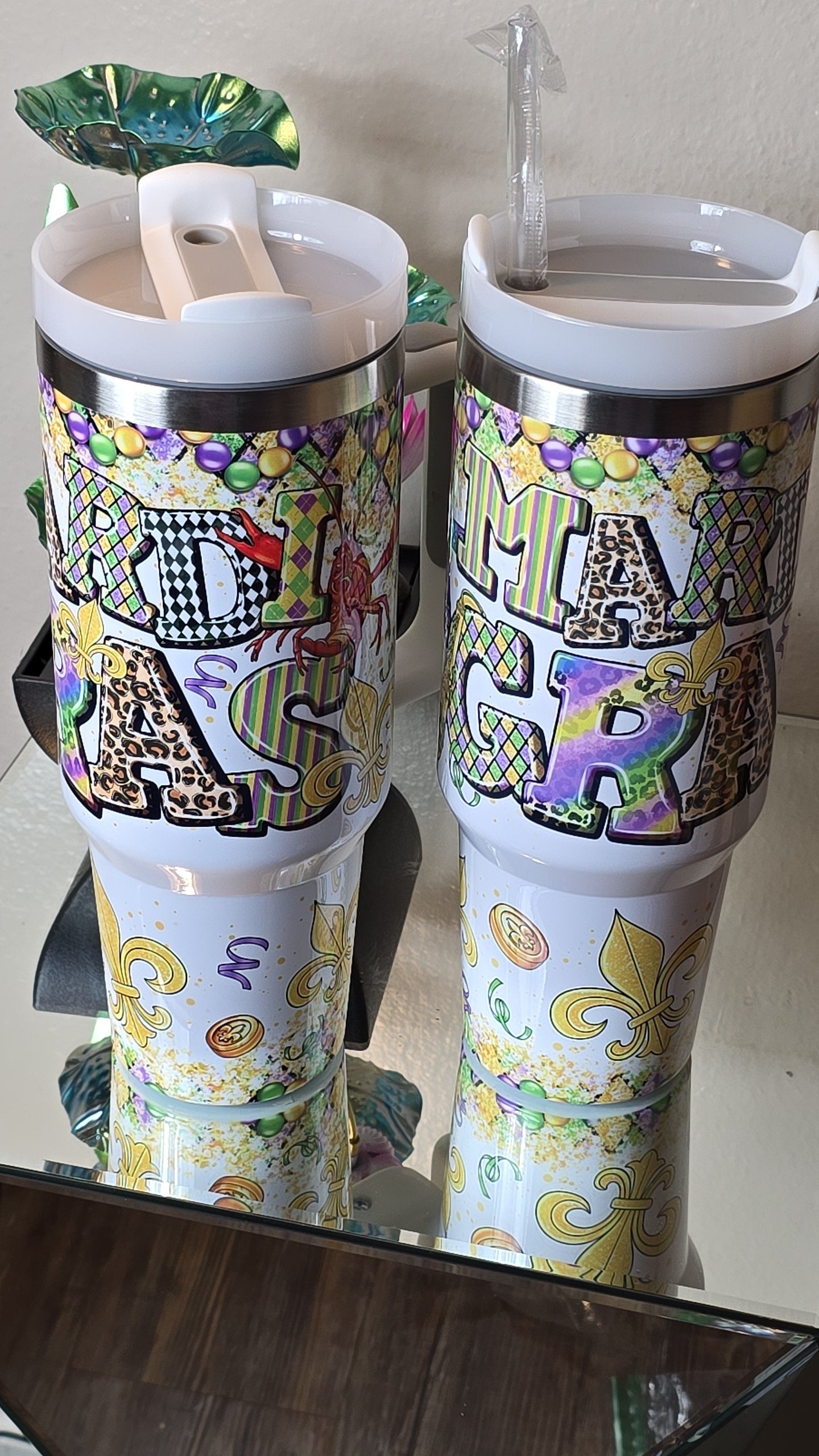 40oz Mardi Gras "Bourbon St." Tumbler