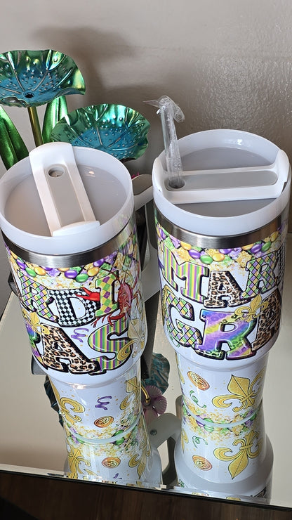 40oz Mardi Gras "Bourbon St." Tumbler