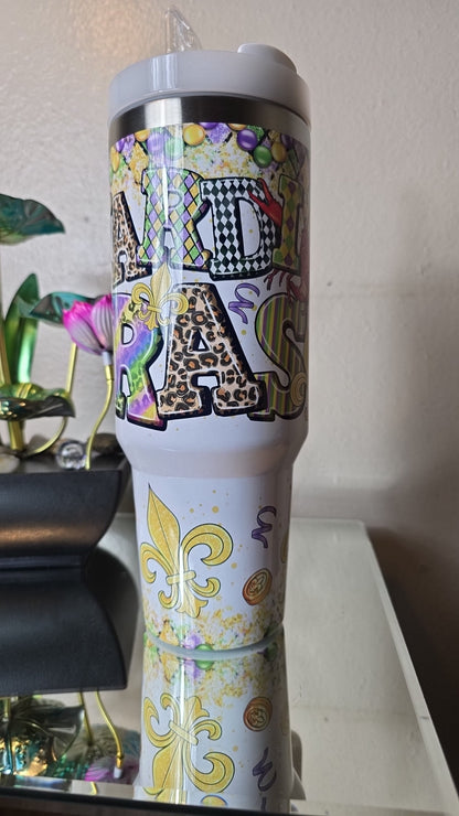 40oz Mardi Gras "Bourbon St." Tumbler