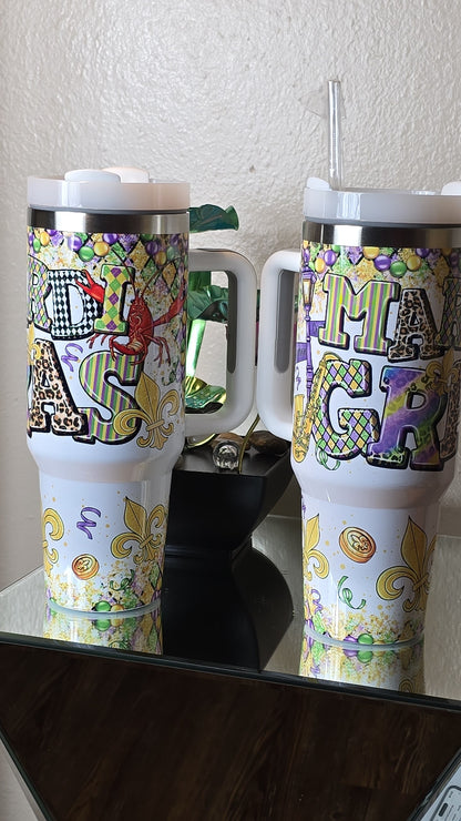 40oz Mardi Gras "Bourbon St." Tumbler