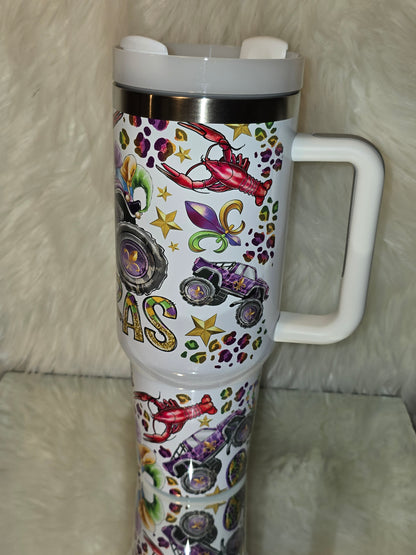 Mardi Gras 40oz Tumbler