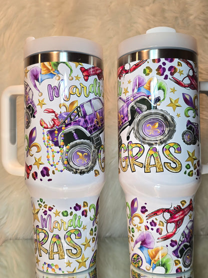 Mardi Gras 40oz Tumbler