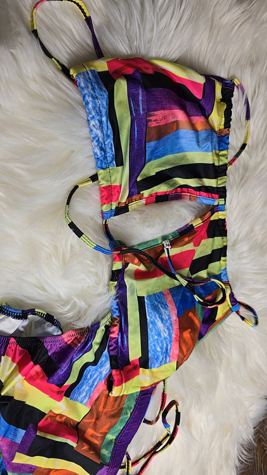 Curvaceous Striped Bikini