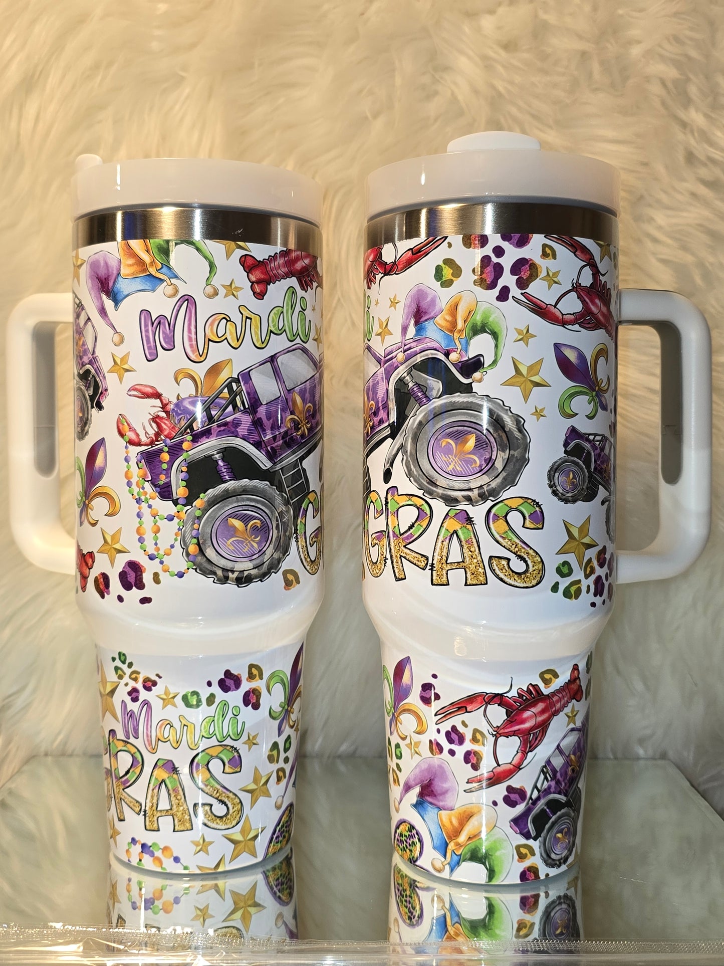 Mardi Gras 40oz Tumbler