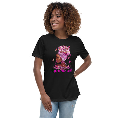 KEEP FIGHTING THE CURE Women's Relaxed T-Shirt by CSB