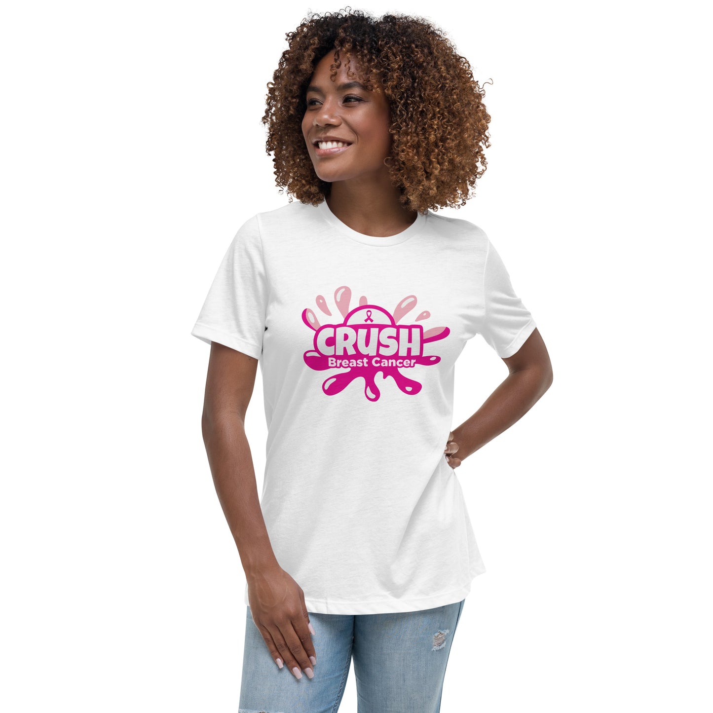 CRUSH CANCER Women's Relaxed T-Shirt by CSB