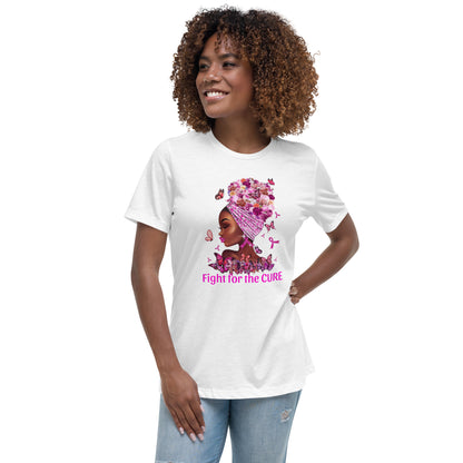 KEEP FIGHTING THE CURE Women's Relaxed T-Shirt by CSB