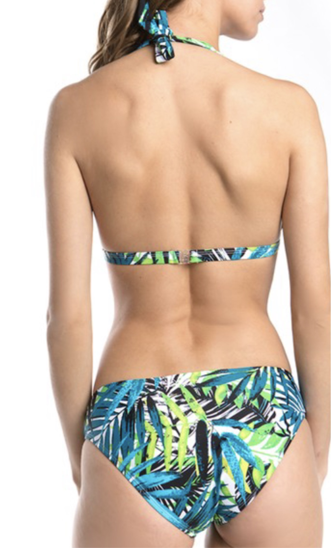 Green Tropical Print Bikini